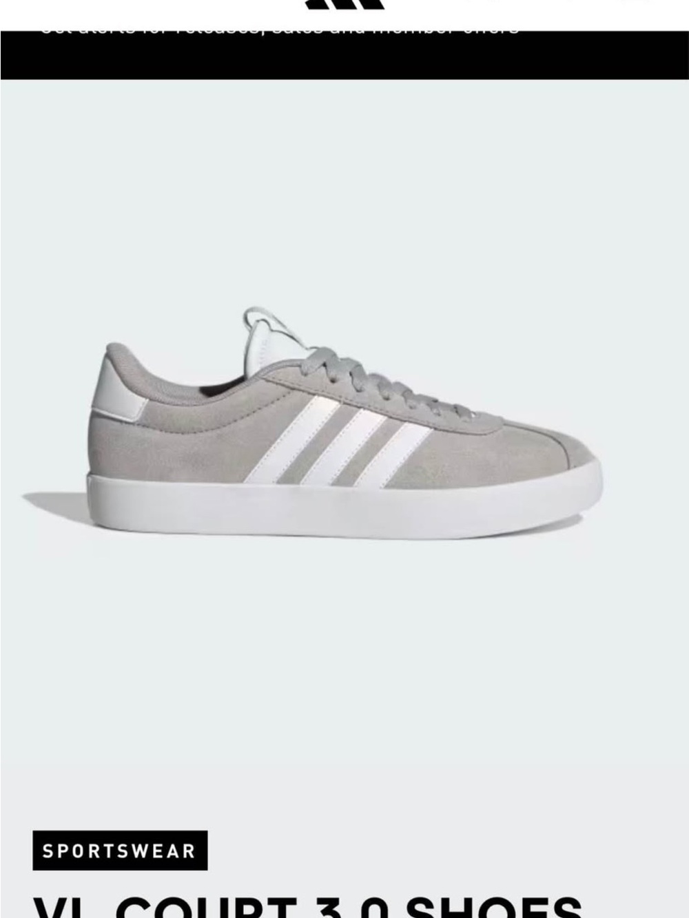 adidas Grey and White Low-Top Suede Sneakers
